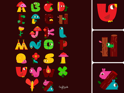 ABC´S abc alphabet bugs illustration