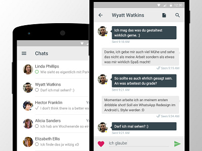 WhatsApp – Material Design – Part Two adroid app material design messaging whatsapp