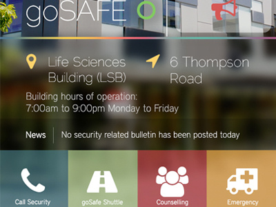 York GoSafe App gosafe ios redesign university york