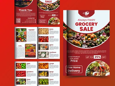 Grocery Editorial design for shop. beverages drinks cashier discount grocery fresh arrivals grocery bi fold grocery brochure grocery deals grocery tri fold online grocery organic groceries superfoods wholesale prices