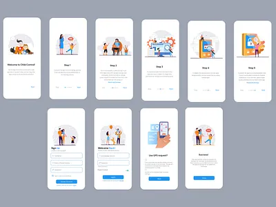 Child Control App -Redesigned UI android ui app onboarding graphic design interactive design mobile app design onboarding design uiux user experience user journey welcome screen