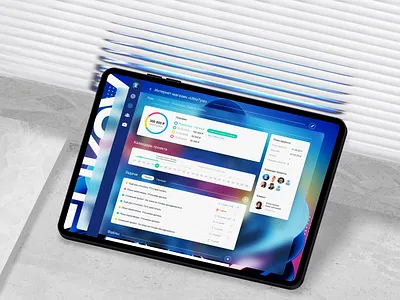 CRM for small developer teams 3d crm dashboard elikov erp figma spline ui