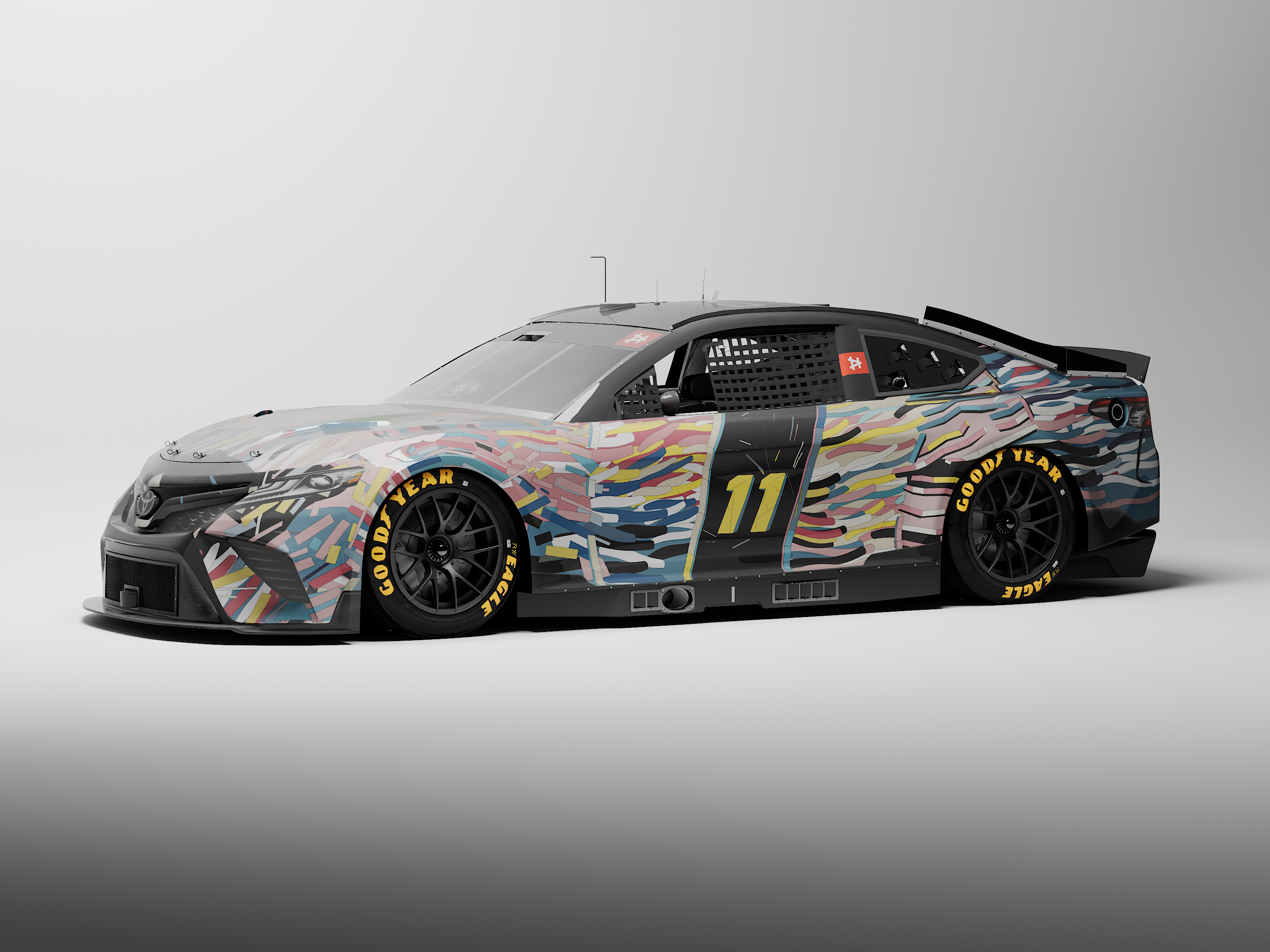Nascar art car alexhohlov artcar cinema4d design nascar redshift wrap