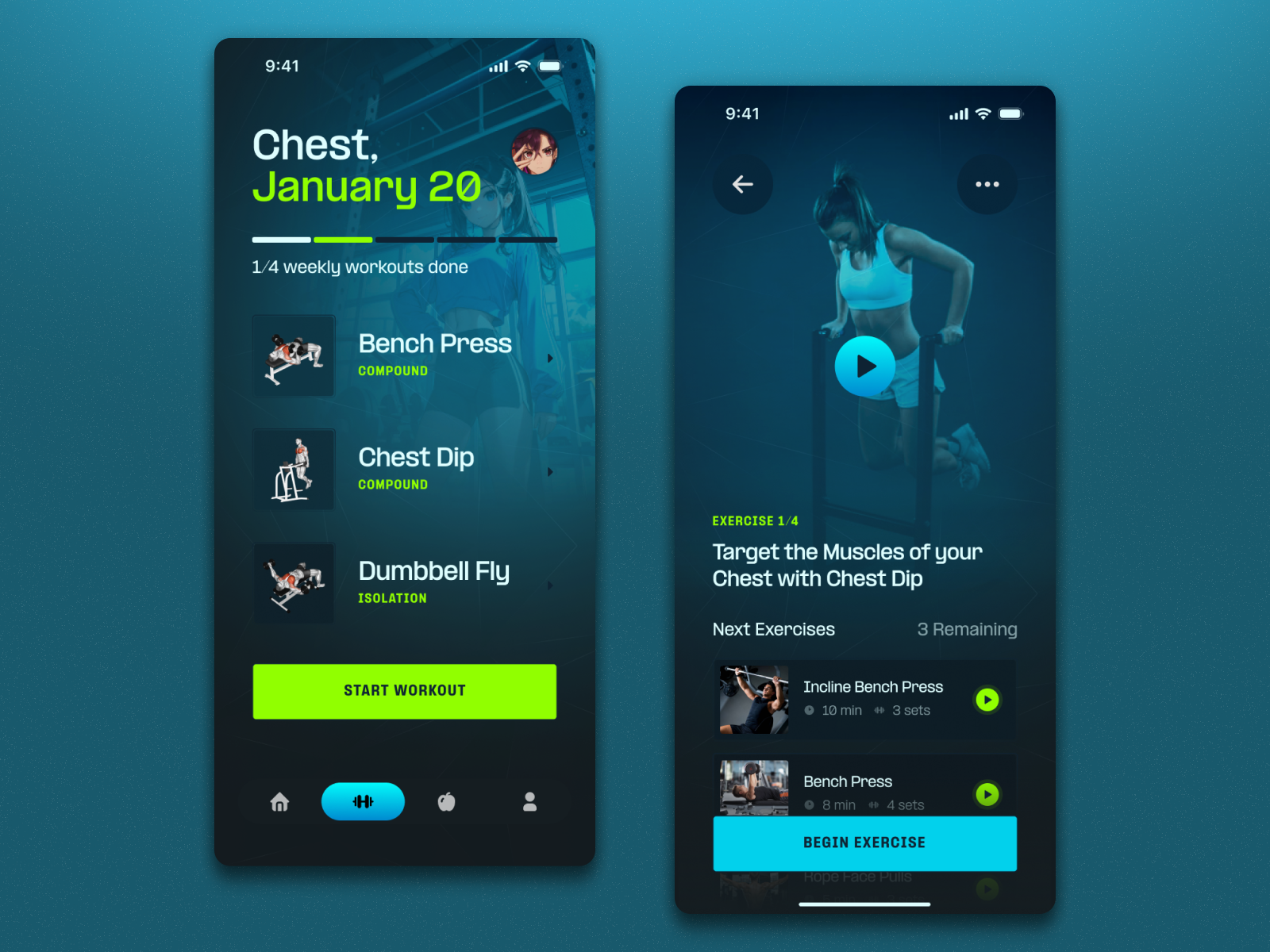the beach body company home workout/fitness app
