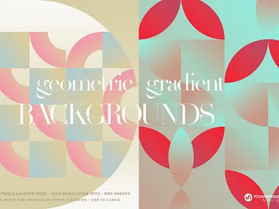 Geometric Gradient Backgrounds branding graphic design illustration logo