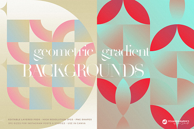 Geometric Gradient Backgrounds branding graphic design illustration logo