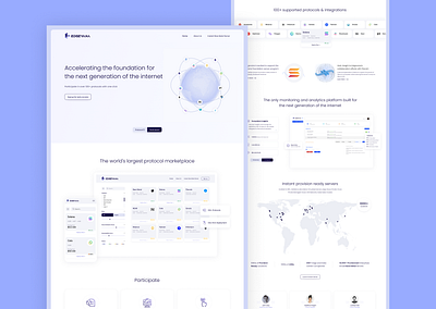 Blockchain Landing Page UI ai bigdata blockchain cloudinfrastructure cryptoinfrastructure decentralizedinternet digitaltransformation edgevana futureofinternet futureoftech landing page networkingsolutions oneclickdeployment serverprovisioning smartnetworking techinnovation uiux web design web3 web3ecosystem