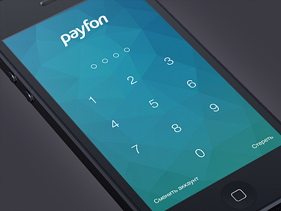 Passcode Screen app flat ios lock lockscreen pass passcode polygon