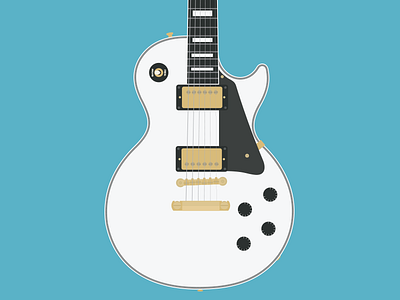 Flat Vector Electric Guitar electricguitar flat guitar illustration lespaul vector