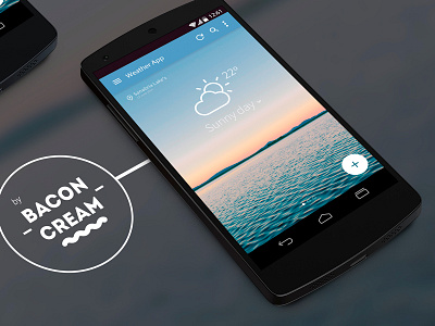 Android L Weather App by Baconcream android android l app concept free psd freebie mockup nexus weather