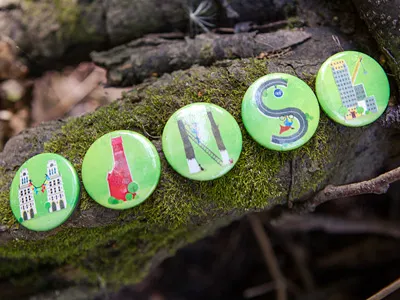 Minsk, little magnets illustration