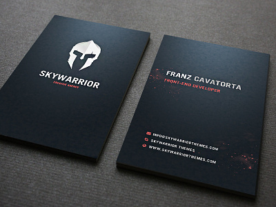 Skywarrior card business card game illustration print design web design wordpress themes