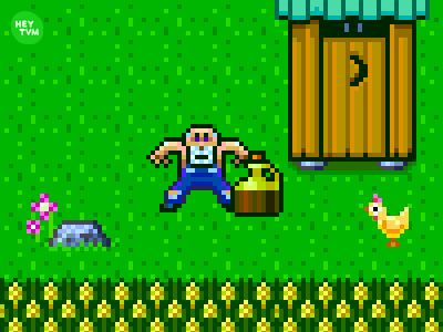 TVM Paw Power Up game gif heytvm hillbilly pixel power up throw back tuesday trevor van meter tvm