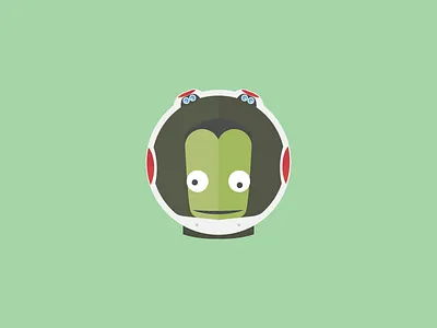 Jebediah astronaut flat illustration kerbal space program simple space tribute