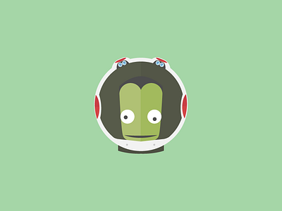 Jebediah astronaut flat illustration kerbal space program simple space tribute