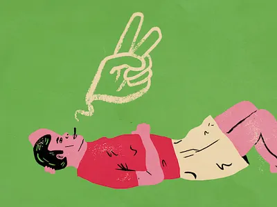 Peace color illustration peace smoke