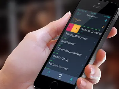 Gym Diary App app dark design fitness gym ios iphone ui