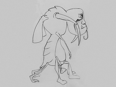 Old Sketch character drawing illustration