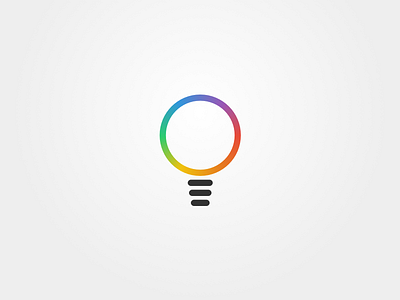 Bulb Logo bulb color ios iot line logo rainbow smart lights