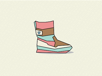 Dropkicks Moonboot dropbox icon moonboot pink vector