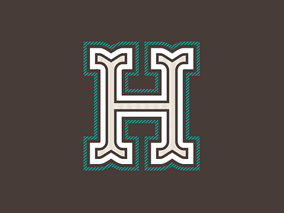 H alphabet custom h letter type typography