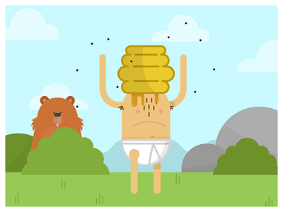 Dude In Pants bear character design hive pants undies y fronts