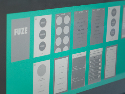 Fuze App Wireframes illustrator ui ux wireframes wires