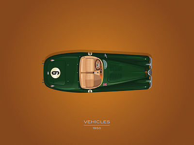 Vehicles / 1950 auto automobile car coupe ertreo flat green retro vector vehicles vintage