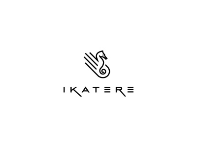 Ikatere logo design animal asia black and white conservation freelance logo designer hand logo logo design logo designer marine ngo seahorse