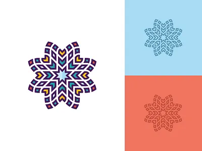 Super Star brand branding colors gem heart icon identity lines mark star super