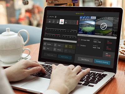 Book a Court court mac site sports ui ux web