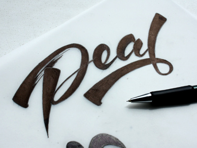 Deal handwriting lettering typography