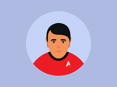 Scotty enterprise flat graphics icon illustration scotty space star trek vector