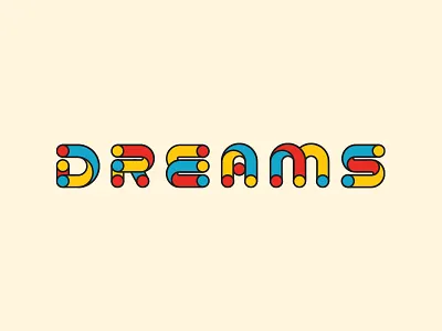 Dreams Type color fun magnet tube twist type typography