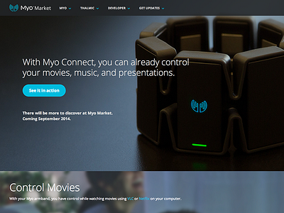 Myo Market Placeholder button gestures myo photos wearables website