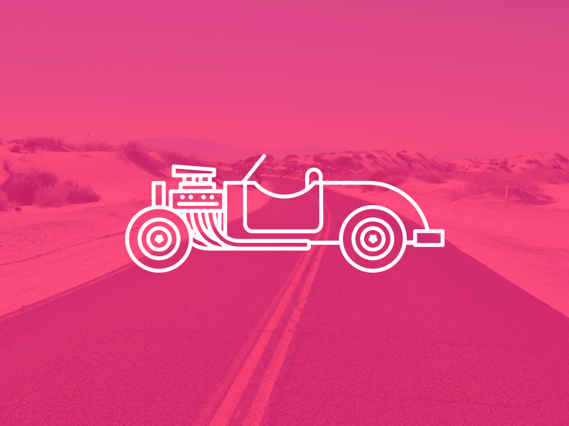 Illustration | Hot Rod car design fun hot rod icon icons illustration illustrator linework old retro
