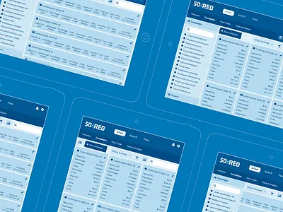 Traffic Platform – Tablet Wireframes (@2x) blueprint discovery mobile tablet ui wireframe