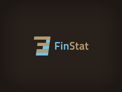 Logo for FinStat barometers dark f financial finstat graph letter letters monitoring negative statistics stats