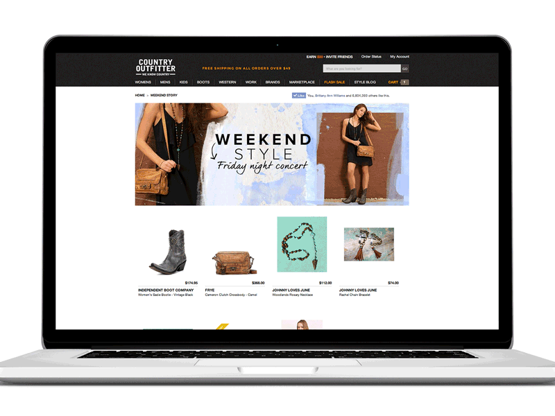 Weekend Style Landing Page gif landing page