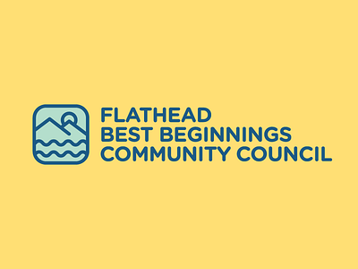 Best Beginnings 2 flathead lake logo mono weight mountains sun