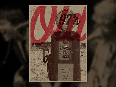 Old 97's Poster 97s austin band desert gas pump old old 97s poster print sanctuary screen print tx