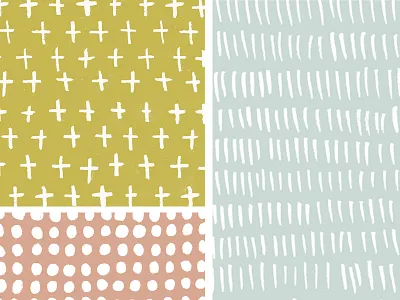 Pattern Studies hand drawn mustard yellow paint patterns