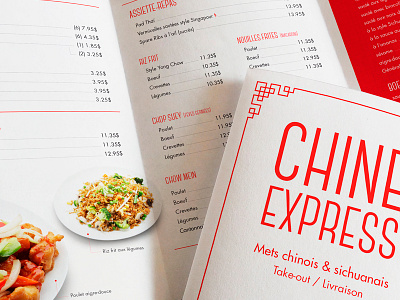 Menu Take-Out brochure chinese food menu restaurant take out trifold