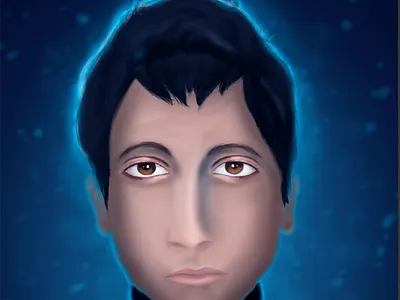 1 bore draw emotions face man paint