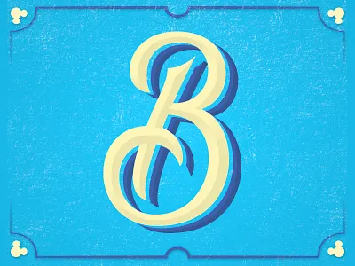 B is for...Disney! chalk lettering design hand lettering illustration lettering type typography