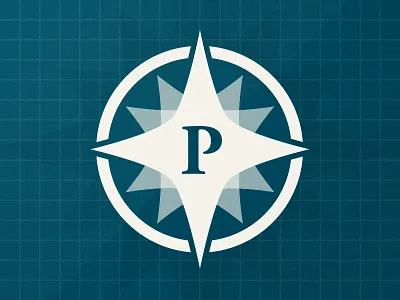 Star compass garamond logo rose star