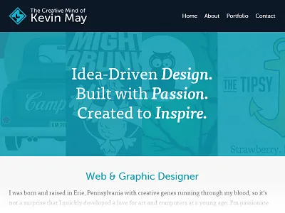 Portfolio Website Redesign kevin may personal portfolio redesign website