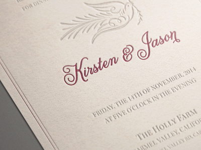 Rehearsal Dinner invitation letterpress wedding