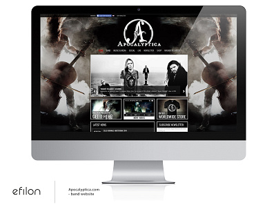 Apocalyptica -band website apocalyptica band mobile music responsive web design wordpress