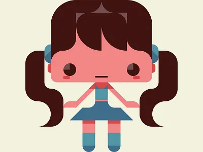 KiKaGiGa Pigtailed Girl 100kawaii girl kawaii kikagiga nemury patchworkapp